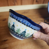 Bowl   Wavy Edge   5.75"  1284X ~ Christmas Trees  PF1024