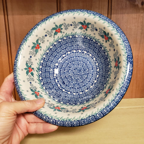 Bowl w/Brim (8.25 in.)    2973X ~ Winter Holly  PF1024