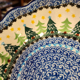 Bowl   Scalloped   8.25"  1284X ~ Christmas Trees  PF1024