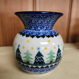 Vase   Bubble   4.25"  1284X ~ Christmas Trees  PF1024