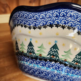 Bowl   Wavy Edge   Medium   10" 1284X ~ Christmas Trees  PF1024