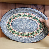 Platter   Oval   10' X 14.5"  1734X ~ Holly Berry  PF1024