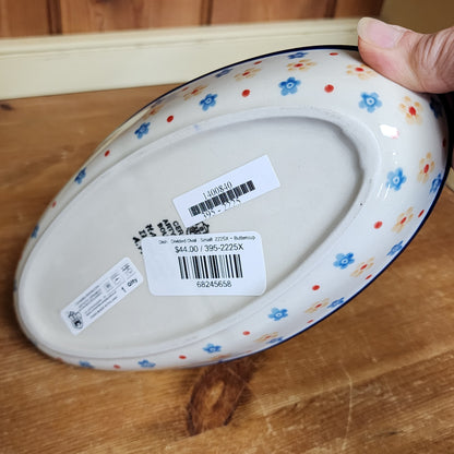 Dish   Divided Oval   Small  2225X ~ Buttercup  PF1024