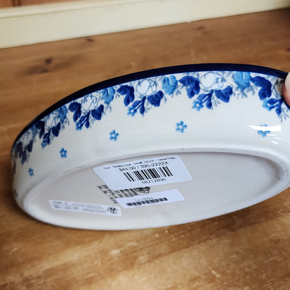 Dish   Divided Oval   Small  2222X ~ Snow Poppy  PF1024