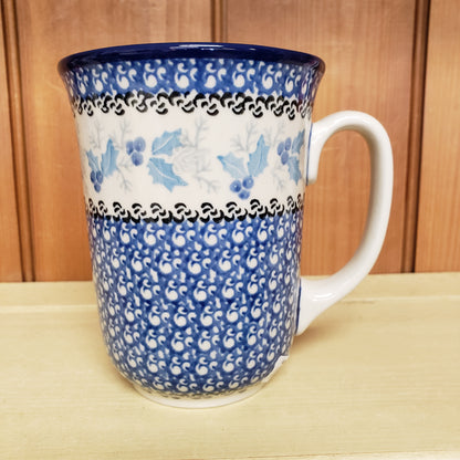 Mug   Bistro   16 oz.  2984X ~ Blue Holly Ring  PF1024