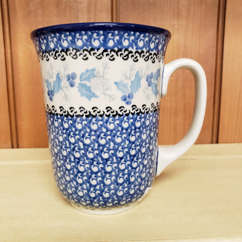 Mug   Bistro   16 oz.  2984X ~ Blue Holly Ring  PF1024