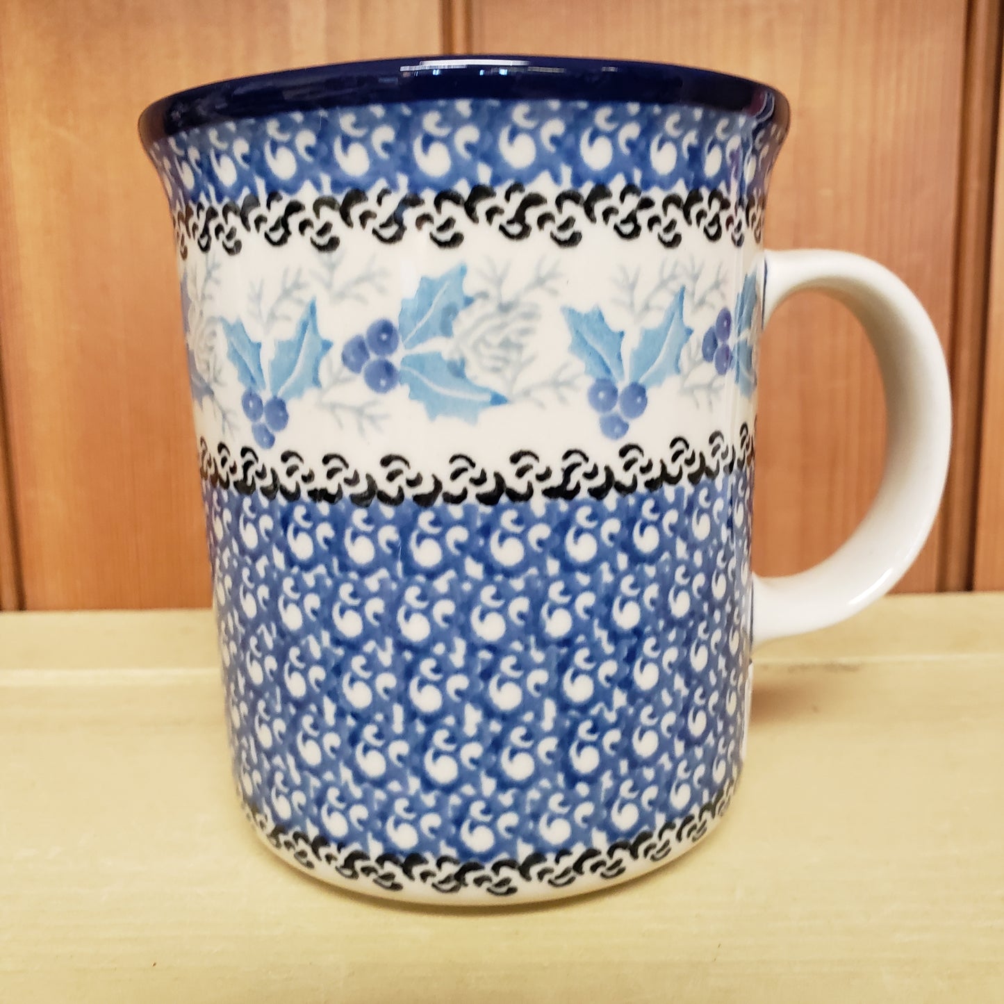 Mug   13 oz.   2984X ~ Blue Holly Ring  PF1024