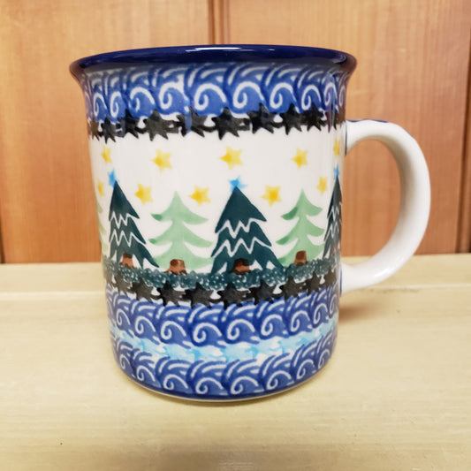 Mug   Straight Side   8 oz  1284X ~ Christmas Trees  PF1024