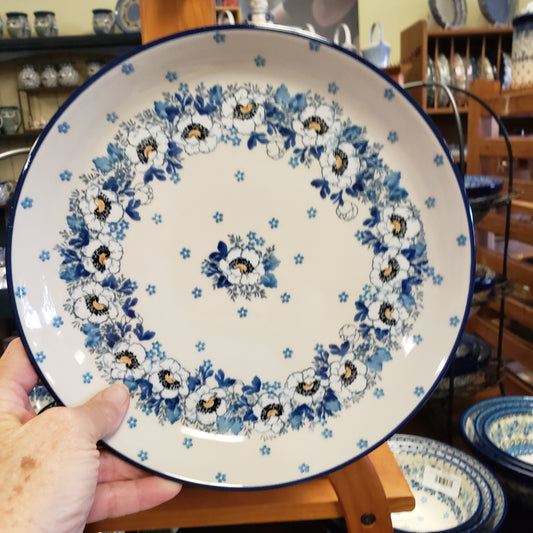 Plate   Rimmed   9"  2222X ~ Snow Poppy  PF1024