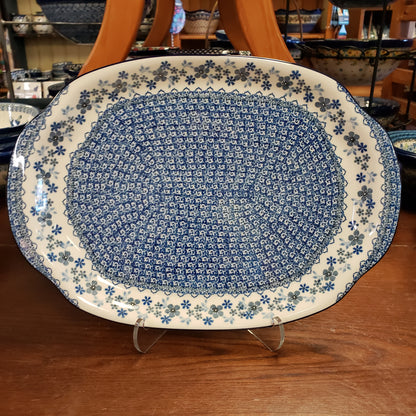 Platter   Oval   11.5" x 15.5"  2333X ~ Blue Horizon  PF1024