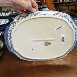 Platter   Oval   11.5" x 15.5"  2333X ~ Blue Horizon  PF1024