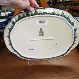 Platter   Oval   11.5" x 15.5"  1284X ~ Christmas Trees  PF1024