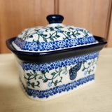 Covered Container   3.25"H x 3.5"W x 4.5"L   1934X ~ Terrace Butterfly  PF1024