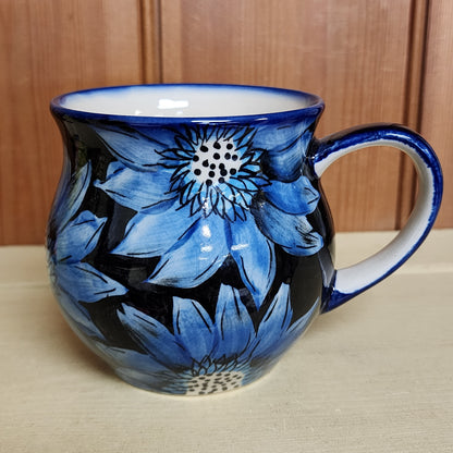 Mug blue black 14 oz Moja