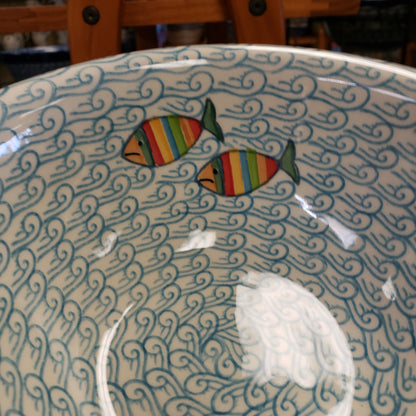 Bowl w/Brim (7 in.)    2540X ~ Rainbow Fish  PF1024