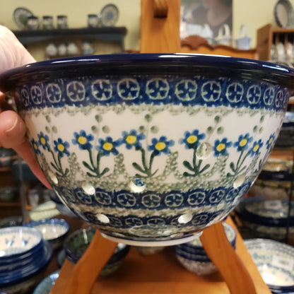 Berry Bowl w/ Saucer   8"W   0614X ~ Blue Spring Daisy  PF1024