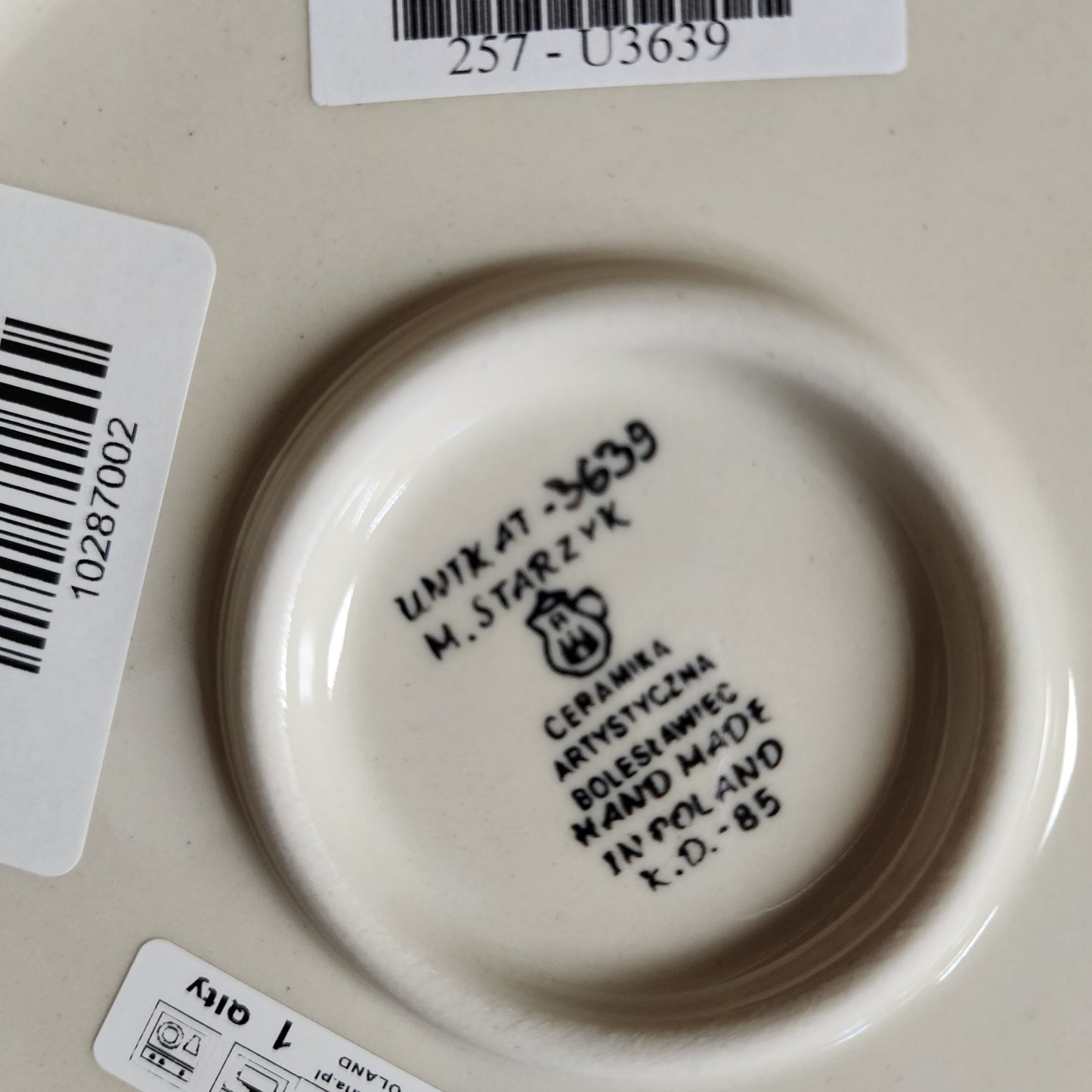 Plate   Dinner    10"  U3639 ~ U3  PF1024