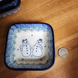 Bowl   Square Ramekin   3.75"  2793X ~ Frost & Flurry  PF1024 Snowman