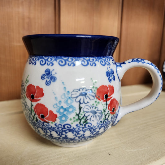 Mug   Bubble   11 oz.  2901X ~ Red Poppy Garden  PF1024