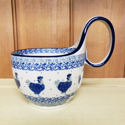 Bowl w/ Loop Handle   16 oz   2596X ~ Blue Hen  PF1024