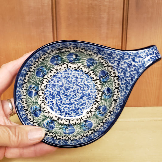 Spoon/Ladle Rest   4.5"   1513X ~ Peacock Feather  PF1024