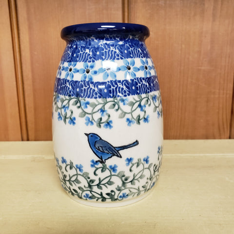 Vase   Milk Bottle Shape   5"H  1932X ~ Song Bird  PF1024