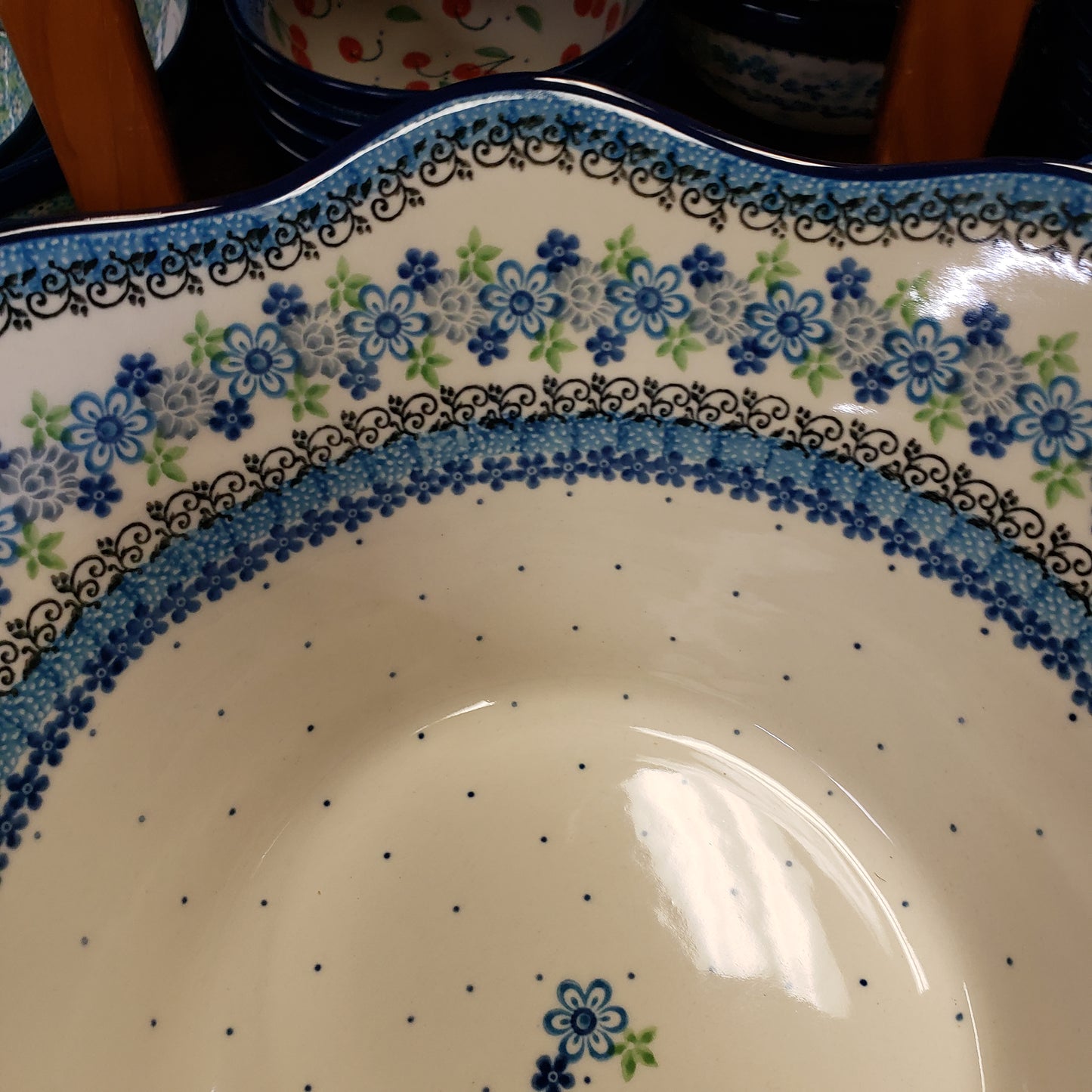 Bowl   Wavy Edge   Large   12" 2633X ~ Flower Works  PF1024