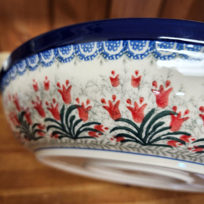 Bowl   Serving   12.75"W x 2.5"D  1437X ~ Crimson Bells  PF1024