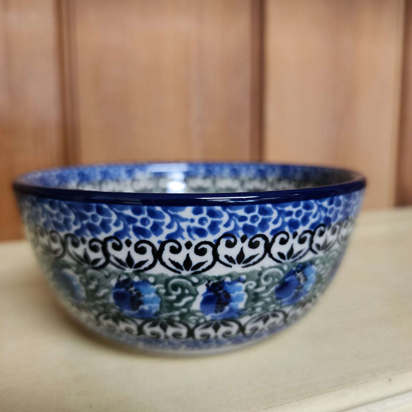 Bowl   Ice Cream   4.5"  1513X ~ Peacock Feather  PF1024