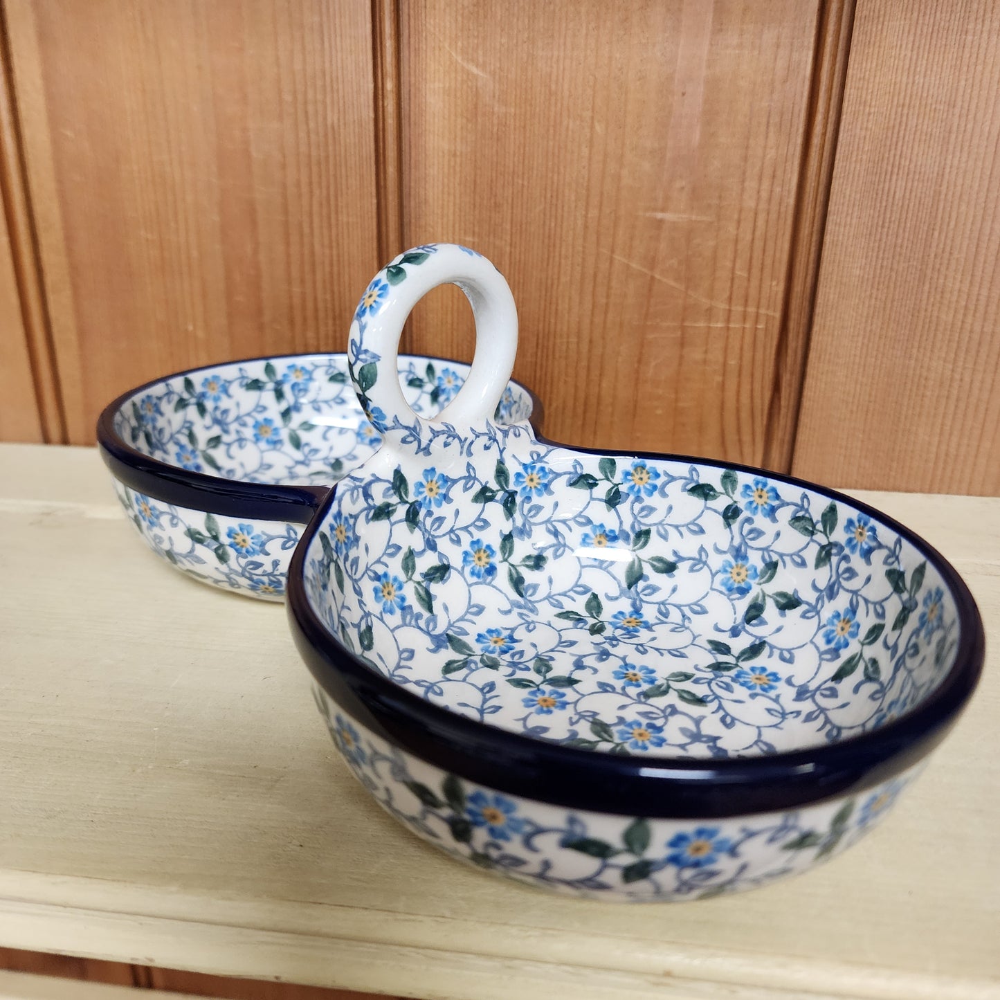 Bowls   Double Serving   9.75"L  2089X ~ Forget Me Knots  PF1024