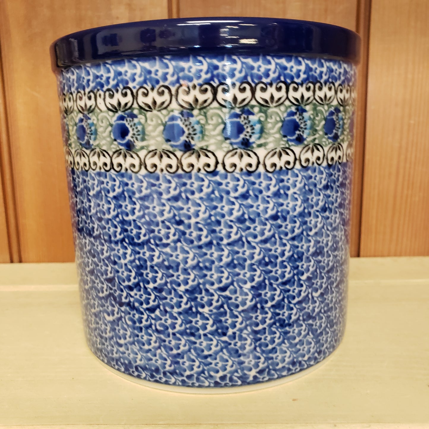 Utensil Holder   5.5"   1513X ~ Peacock Feather  PF1024