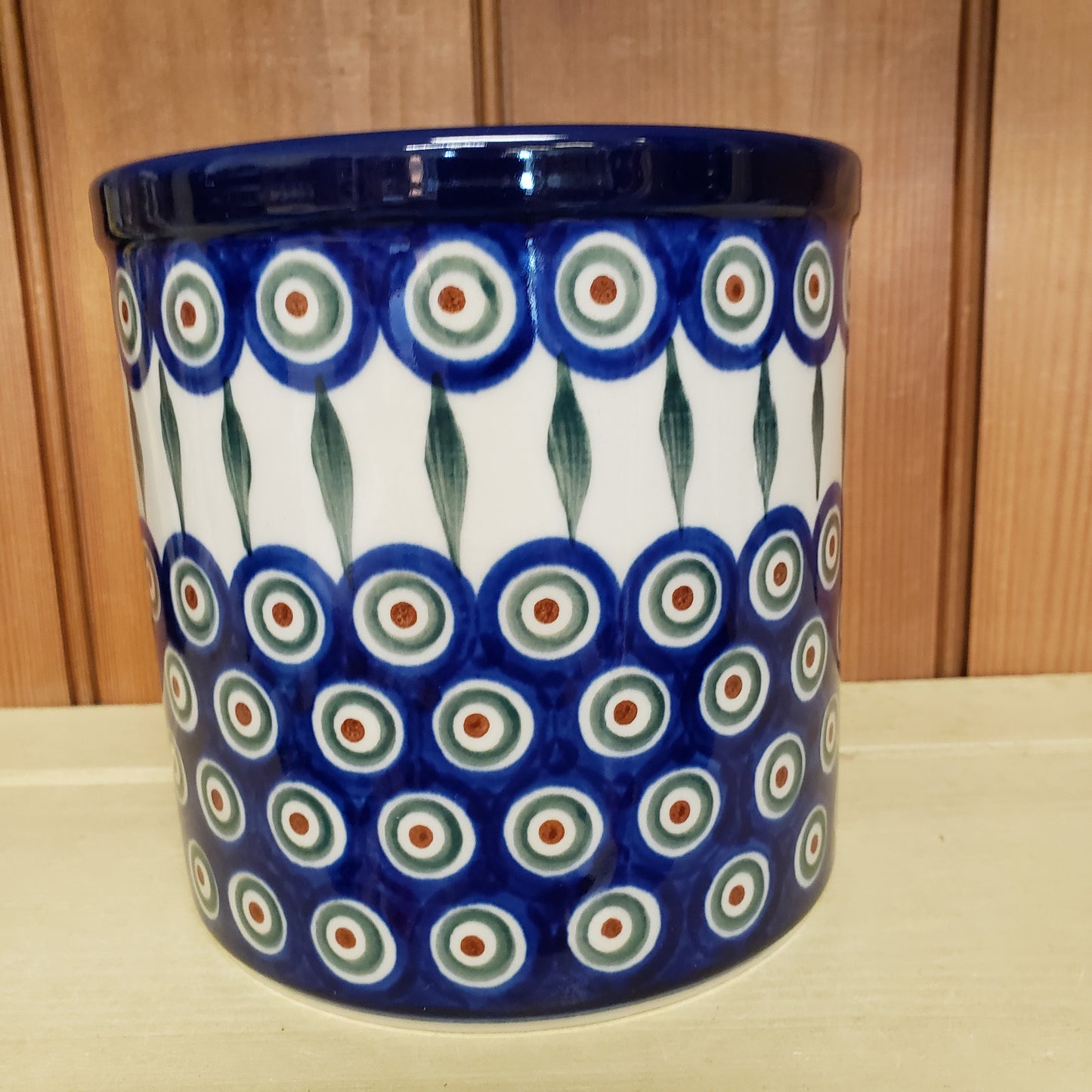 Utensil Holder   5.5"   0054X ~ Peacock  PF1024