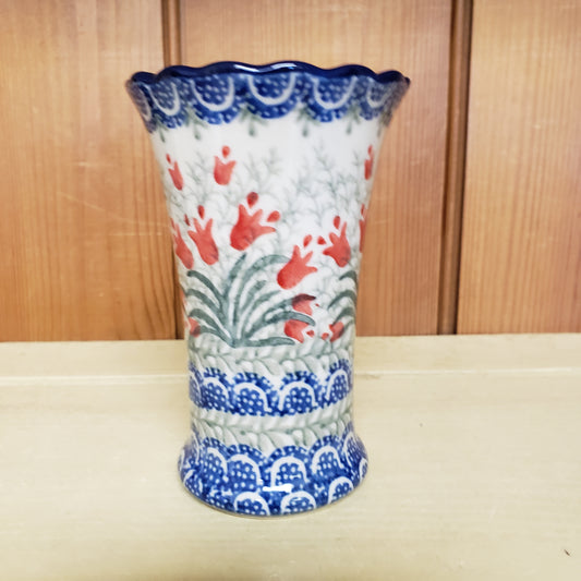 Vase    1437X ~ Crimson Bells  PF1024