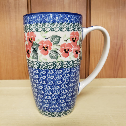 Tall Mug    2538X ~ Red Pansy  PF1024