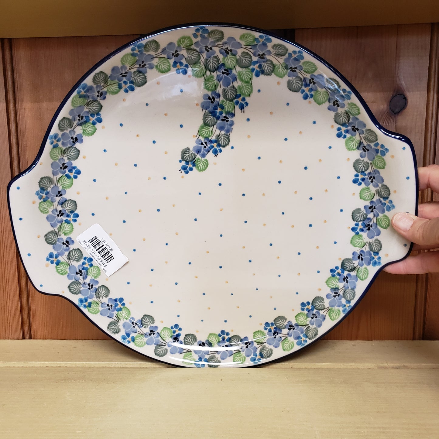 Platter   Round w/ Handles   11.75"  2339X ~ Spring Viola  PF1024