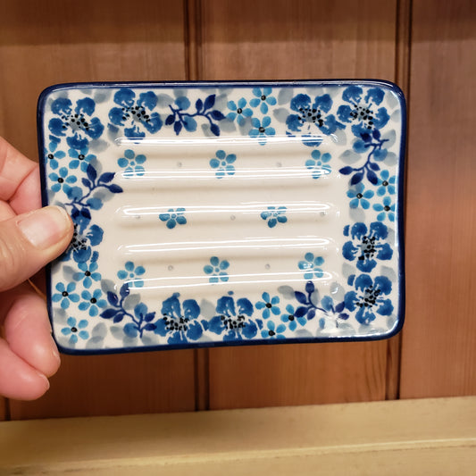 Soap Dish   3.25" x 4.25"   2642X ~ Blue Flax Flower  PF1024