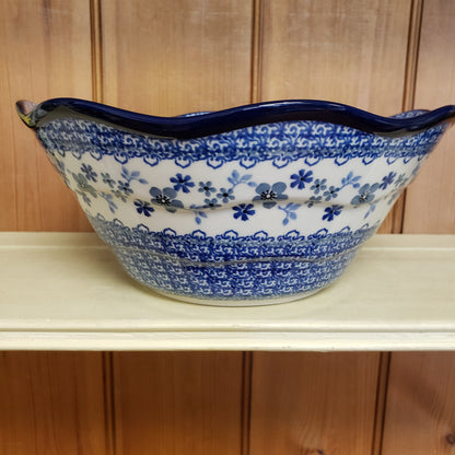 Bowl   Wavy Edge   Medium   10" 2333X ~ Blue Horizon  PF1024