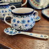 Set ~ Sugar/Creamer/Spoon Georgia Blue