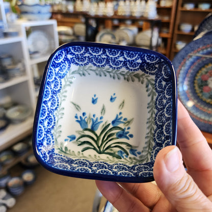 Bowl   Square Ramekin   3.75"  1432X ~ Blue Bells  PF1024