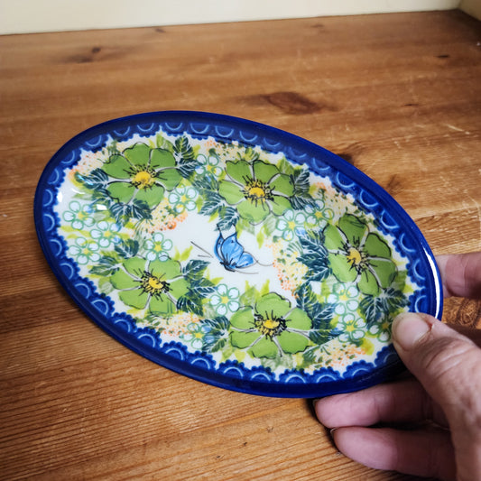 Dish ~ Oval Green (7" x 4")