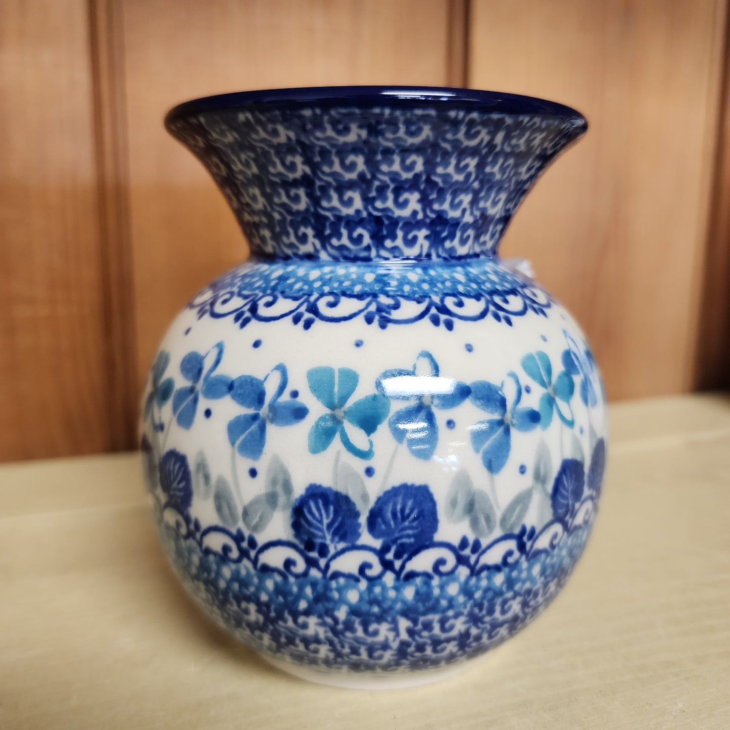 Vase   Bubble   4.25"  2751X ~ Blue Orchids  PF1024