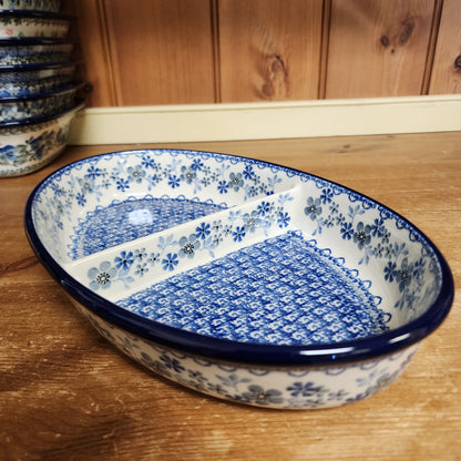 Dish   Divided   Oval  2333X ~ Blue Horizon  PF1024