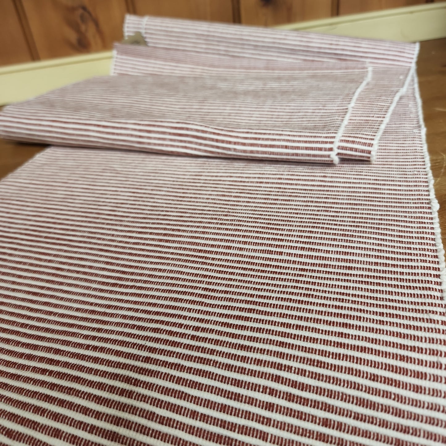 Runner Cotton 72" x 13 "Ashton Rust Ribbed" 5947