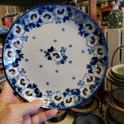 Plate   Dessert 86- 2222X  Snow Poppy pf1222