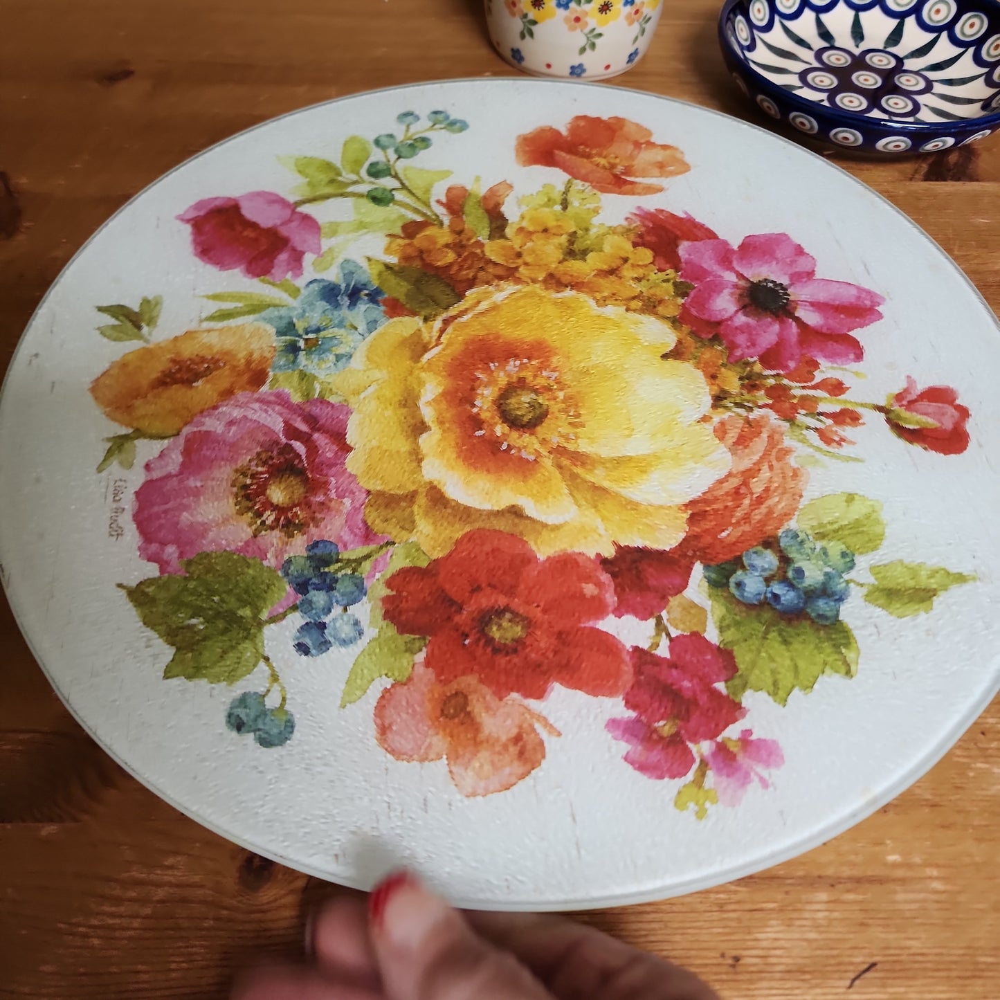 Lazy Susan Glass Turntable - Country Fresh