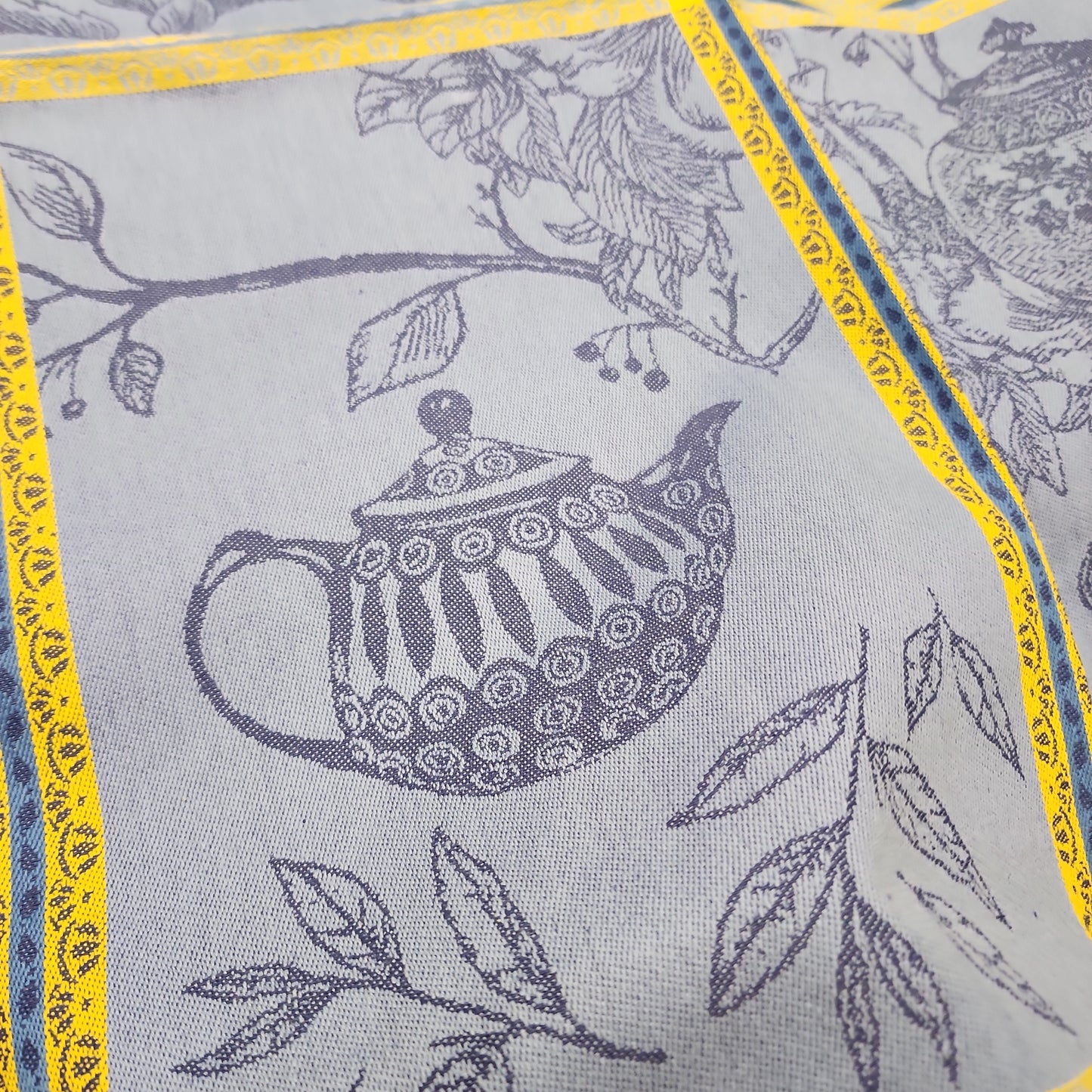 Tea Towel Blue Teapots