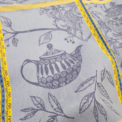 Tea Towel Blue Teapots